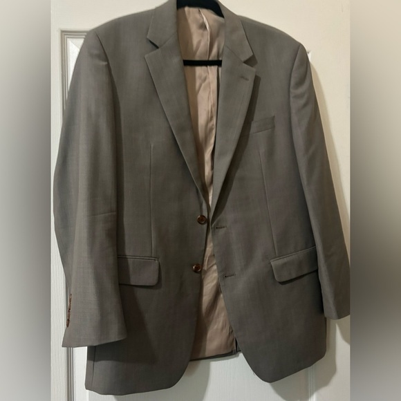 Ralph Lauren Marzotto Dillards 100% Wool Gray 2 Button Blazer Jacket 42R - Picture 1 of 3